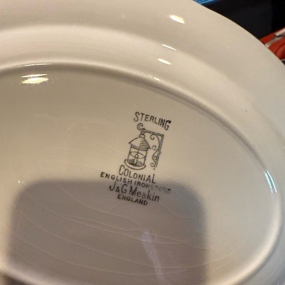 Vintage J & G Meakin Sterling Colonial White Ironstone Large Platter - Picture 2 of 2